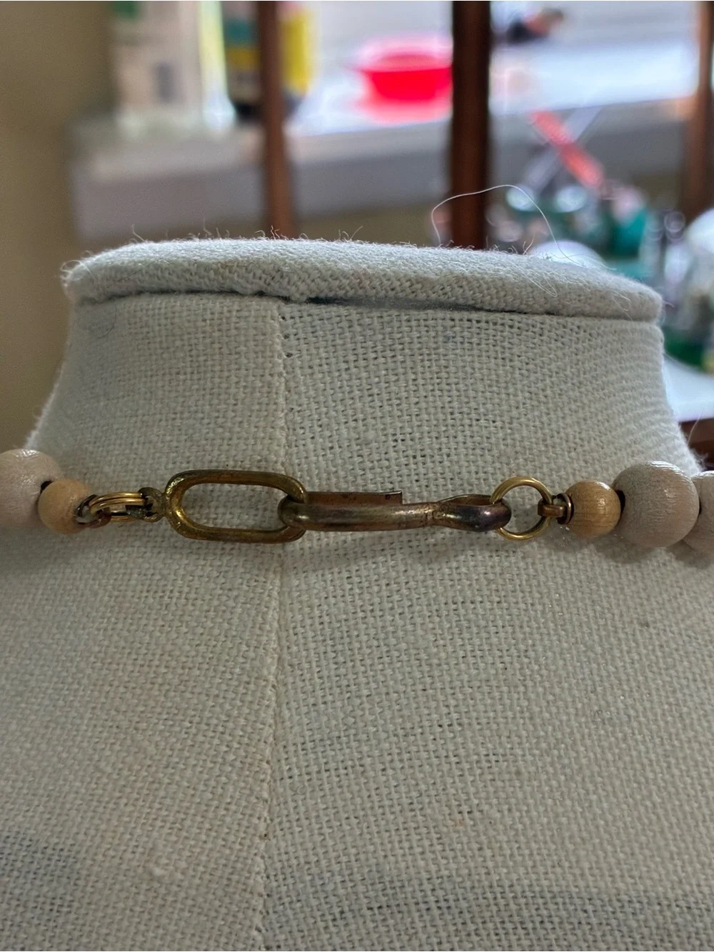 The item in the image is a vintage beaded statement necklace.